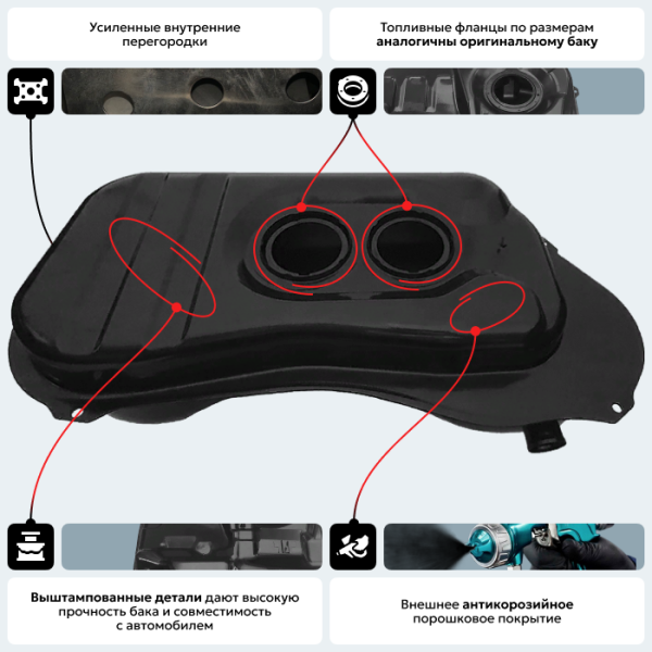 Купить Топливный бак Renault 9, 1988-1996 г.в. (антикоррозия) Топливный бак Renault 9, 1988-1996 г.в. (антикоррозия)