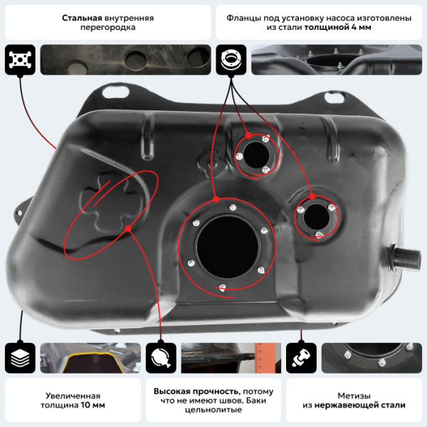 Купить Бензобак Suzuki Escudo пластиковый (BP) - 56 л Бензобак Suzuki Escudo пластиковый (BP) - 56 л